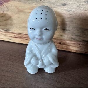White Ceramic Frisky buddha Monk Figurine Exposing Himself